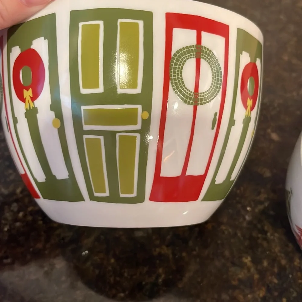 Crate&Barrel set of three nesting bowls Julia Rothman Holiday